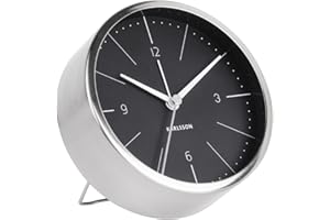Karlsson Normann Uhr, Tischuhr, Stahl, Schwarz, One Size