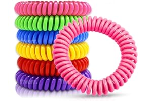 AMBIZION Pulseras Anti Mosquitos Multicolor Elastica con Citronela, Brazalete Repelente de Mosquitos e Insectos, Proteccion Exterior Interior, Larga Duracion, para Niños y Adultos (3, Rosa)
