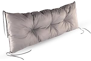 4myBaby GmbH Best for Garden Coussin d'assise pour banc 2 personnes Gris 120 x 40 x 13-16 cm