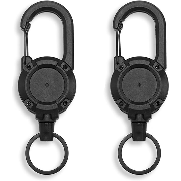 Homly 2 Pack Retractable Keychain, Heavy Duty Carabiner Badge Holder - View #11