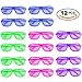 Produktbild Bramble 12er Set Partybrille, Scherz-Brille & Atzenbrille in 4 Farben – Ideale Shutter Shades Sonnenbrille & Retro-Brille als Partyartikel, Scherzartikel, für Junggesellenabschied & Mottoparty