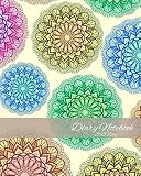 365 Day Diary Notebook: Rainbow Mandalas Daily Journal 8x10 184 sheets/368...