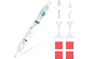 RECORDARME Resin Diamond Painting Pen,Diamond Painting Accessories Pen, Ergonomic Diamong Art Pen with Diamond Painting Tools(Blue Flower)