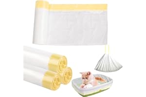 KITHIOM 30Pcs Cat Litter Tray Liners - 58 X 35CM Cat Litter liners with Drawstring, Durable Scratch Resistant and Leak Proof Heavy Duty Liner Bags for Medium Pet Cat Litter Box Liners