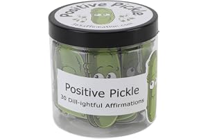 Dioche Positiv Pickle Affirmation 30 Kort Positiv Pickle Affirmation Burk med Upplyftande Ordspråksmeddelanden för Känslomässigt Stöd - Perfekt Självuppmuntrande Present