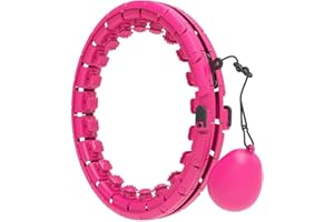 ‎AGOKUD AgoKud Smart Hula fitness Hoop Übung mit Zähler、Schwerkraft Ball, 16/24Abschnitt einstellbar abnehmbar 360°Wrap-around-Massage hoola Reifen hoop für Gewichtsverlust Erwachsene Kinder abnehmen Anfänger