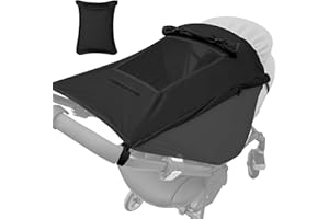 WD&CD Osłona przeciwsłoneczna do wózka dziecięcego z okienkiem do wózków dziecięcych, parasole, ochrona przed promieniowaniem UV, łatwe w montażu, czarne