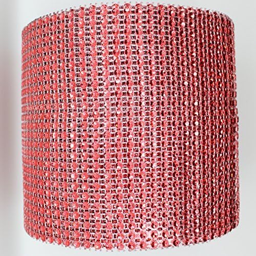 4.75 X 10 Yards Diamond Mesh Wrap Roll Crystal Rhinestone Sparkle Bling Ribbon (#19 Red) by Blinggasm