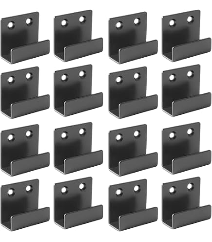 Ganci Muro per Piastrelle in Ceramica, Ganci Espositore Piastrelle, 8 Pezzi Staffa a U, Gancio Espositore per Piastrelle in Acciaio Inox, Gancio per Montaggio a Parete, Nero Ganci Da Parete Pesanti