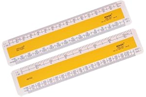 Rulex Verulam 15cm 6 inch Flat Oval Metric Scale Ruler RIBA Approved No.3 Scales: 1:1 1:100 1:5 1:50/1:20 1:200 1:1250 1:2500 - UK manufactured
