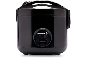 ‎REISHUNGER REISHUNGER Reiskocher & Dampfgarer mit Keramikbeschichtung - 1,2 L, Schwarz - Für 1-6 Personen - Schnelle Zubereitung ohne Anbrennen - Mit Warmhaltefunktion inkl. Dämpfeinsatz, Löffel & Messbecher