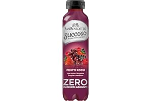 San Benedetto, Succoso Zero ai Frutti Rossi, 400 ml Bevanda Leggera e Dissetante in Acqua Minerale Naturale, Senza Zuccheri, Conservanti Coloranti e Glutine