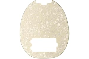 Musiclily 9 Trous Pickguard Basse pour Musicman Stingray Basse, 4 Plis Parchment Pearl