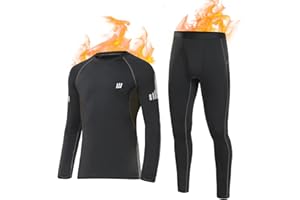 YUTYTH Thermal Underwear Mens Set, Cozy Breathable Long Johns for Men Thermal Warm Base Layer Top and Bottom Set for Winter Skiing Running