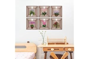 TRAZIEWELL Wall Stickers Living Room Plants Peel and Stick Large Flower Leaf Vinyl Wall Sticker Removable Home Decor 0407