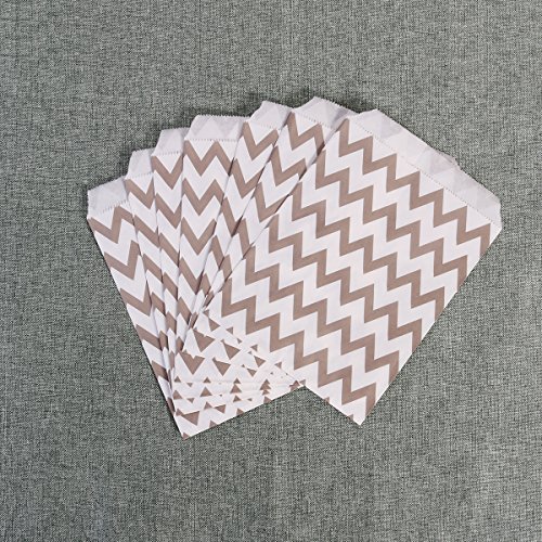 NUOLUX Süßigkeiten Streifen Papiertüten Süßes Geschenk Taschen Tüten – Ideal für Geschenkläden, Hochzeit sbevorzugungen, Süßigkeiten Wagen,48 PCS,3 Farben - 5