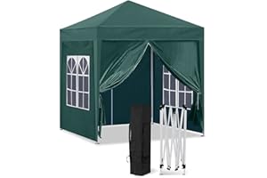 CLIPOP Gazebo pop-up da 2 x 2 m, con pannelli laterali, impermeabile, con borsa per il trasporto, resistente e istantaneo, per matrimoni, campeggio, spiaggia