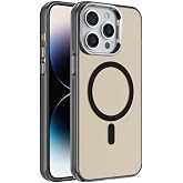 SyncCase iPhone 15 MagSafe Uyumlu Şeffaf Sert Telefon Kılıfı Manyetik Hizalama İnce Hafif Darbe Dayanıklı Kamera Korumalı Kor