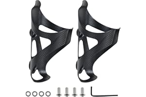 ROADNADO 2 Pack Carbon Bike Bottle Cages Ultralight only 22g Water Bottle Holder Carbon Fiber Bicycle Drink Holder Durable Cup Holder for Road Bike Mountain Bike for 72-74 mm Bottle (Classic Matte)