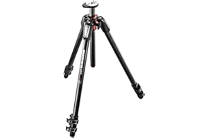 Manfrotto 055XPRO 3-Section Carbon Fiber Camera Tripod, Photographic Accessories, Travel Tripod for Mirrorless, DSLR for Content Creation and Professional Photographer