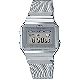 Casio Collection A700WEM-7AEF Zegarek na Rękę, Średnica 35 mm, Srebrny