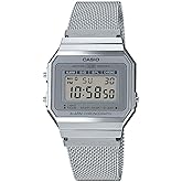 Casio Women's Digital Watch with Stainless Steel Strap A700WEM-7AEF