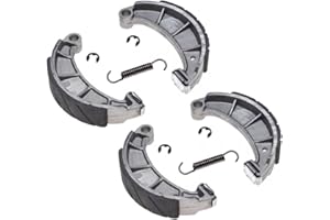 UK-MOTORS 2X Bremsbacken Satz Sport + Federn für Simson S51 S50 KR51 S70 SR50 Schwalbe Star geschlitzt genutet Vorne + Hinten