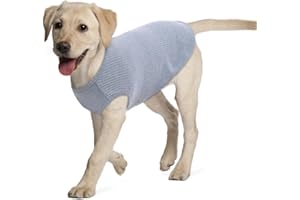 Hjumarayan Dog T Shirt - Thin Knitted Jumpers Soft Stretchy Clothes for Medium Dogs Shirts, Striped Tshirt for Slim English Bulldog, Puppy Labrador, Small Golden Retriever (Blue XXL)