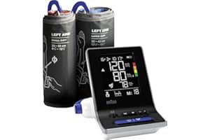 Braun ExactFit 3 Oberarm-Blutdruckmessgerät | Klinisch nachgewiesene Präzision | Farbcodierte Anzeige | 2 Manschettengrößen | Für den nicht-kommerziellen Gebrauch | BUA6150