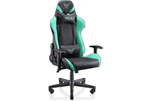VALK Nyx - Silla Gaming Silla Gamer Ergonomica Ajustable, Polipiel, Reclinable 160º, Reposabrazos 2D, Piston Clase 4, Silla Escritorio Silla Oficina, Creada en España Garantía 3 años (Aqua Menthe)
