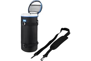 JJC Water Resistant Deluxe Lens Pouch with Strap for Sony FE 200-600mm F5.6-6.3G OSS, Nikon Nikkor Z 600mm F6.3 VR S, Z 180-600mm F5.6-6.3 VR Lens & Other Lens Diameter and Height Below 14 x 37cm