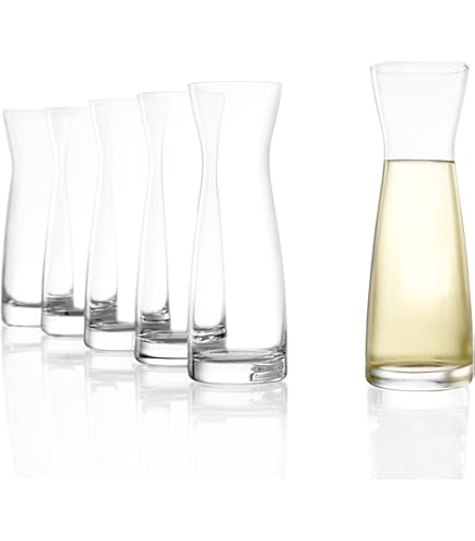 Stölzle Purity Glazen karaf, 3-delige set, kleine karaf, 250 ml, hoogwaardige karaf, geschikt als waterkaraf, karaf voor limonade, wijnkaraf, stootvast en vaatwasmachinebestendig
