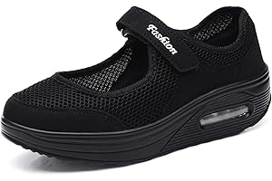 Kimily-UK Mujer Plataforma Zapatillas Respirable Moda cómodos Mocasines Deportes Casual Verano Sandalias Antideslizantes Fitness Correr Calzado Deportivo Zapatilla Malla Plataforma Gris Negro Rojo