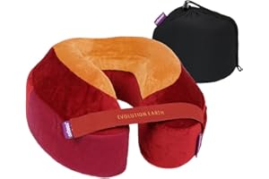 ‎CABEAU Cabeau Evolution Earth Reisekissen aus luxuriösem Memory-Schaum, das Beste Reisekissen mit 360-Grad-Kopfstütze, Hals und Kinn (Feuer)