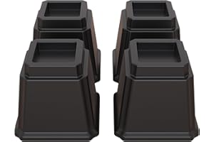 Lutown-Teen Bed Risers 4 inch Heavy Duty Furniture Risers for Sofas, Chair Risers Sofa Risers Table Risers Set of 4 Pack, Black