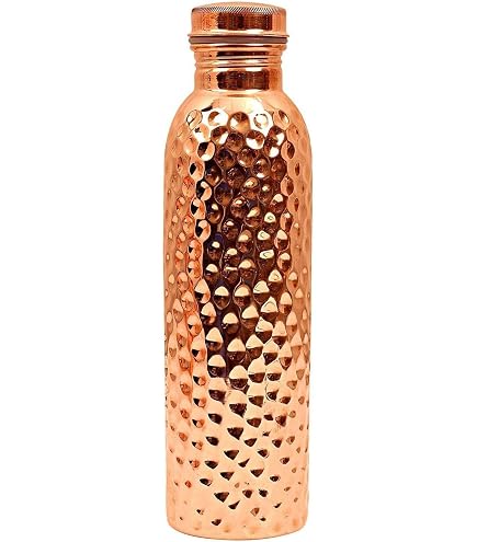 Kupfer-Wasserflasche Von Perilla Home – 100% Reines Kupfer, Auslaufsicher – Für Gesundes Trinken, Yoga & Fitness