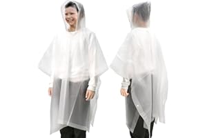 ANYOO Poncho de Pluie Imperméable pour Enfants Garçons Filles, Lot de 2 Capes de pluie Léger en PEVA avec Capuche à Boutons-pression pour Taille Enfants 100-150 cm