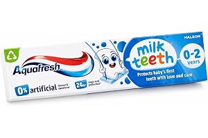 Aquafresh Milk Teeth Baby Toothpaste 0-2 years, Toddler Toothpaste for Infants, Gentle care for Milk Teeth, 50ml