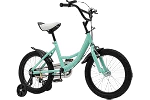 Begoniape Children's Bicycle for Boys Girls Children, 16 Inch Children's Bicycle from 4-8 Years, Children's Bikes Height Adjustable Bicycle with Stabilisers