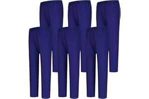 MISEMIYA Pantaloni del Camice Medico (Pacco da 6) Unisex-Adulto