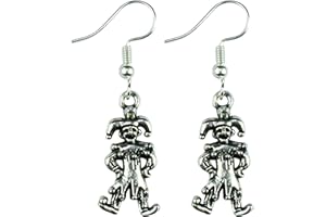 The Funky Barcode JESTER Dangle Earrings Clown Fool Joker Trickster Halloween Trick