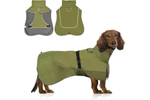 WUFANC Impermeable Abrigo Perro - Reflectante Chaqueta para Perros Cierre Ajustable, Adecuado para Todas Estaciones - Brinde Protección Cómoda Su Perro Durante Actividades Tanto Exterior (Medium)