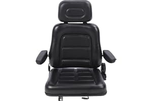 Universal Gaffeltruckstol med Justerbart Nackstöd, Ergonomisk Design PVC -läderklippare för Slipare, Telesko, Traktorgrävare