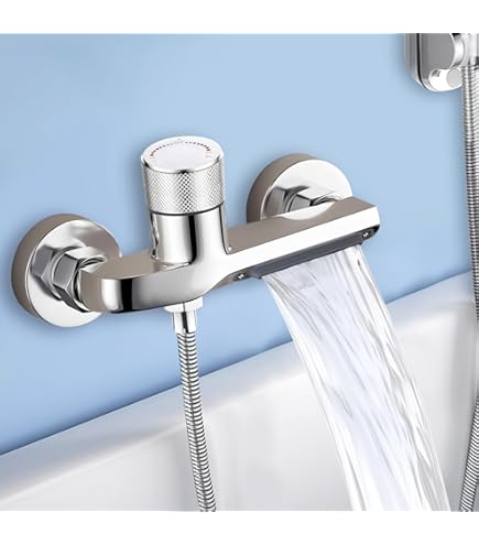 Wasserfall Badewannen Armatur Set - Mit Handbrause Chrom