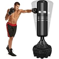 U`King Boxsack Erwachsene Freistehender Standboxsack MMA Boxpartner Boxing Trainer Heavy Duty Boxsack mit Saugfuß…