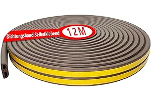 ZHENSFLOURISH Guarnizione Finestra, 12 m Paraspifferi Finestre, Antispifferi Finestra, Parafreddo per Finestre, Per l'isolamento Acustico, la Protezione Dalla Polvere, la Protezione Dagli urti, Marrone