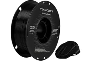 ‎TINMORRY TINMORRY ABS Filament 1.75mm, ABS (Pro) 3D Drucker Filament 1KG, gute Hitzebeständigkeit, stark & haltbar, Maßgenauigkeit ±0.03mm, perfekte Kompatibilität mit Bambu Lab X1C FDM 3D Drucker,schwarz
