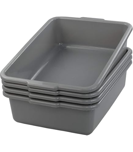 GIG Bacinella Bianca In Plastica Per Alimenti - 50x34x11 Cm, 13 Litri