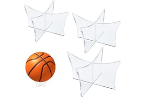 Nothers XSHAO 3 Pièces Support de Balle Acrylique,Support Ballon Foot,Pied Siège Base Transparent pour Rangement et Présenter Basketball Football Ballon Volley Rugby