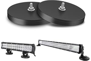 RIGIDON 2 Pcs 88mm Magnetic Base Led Work Light Bar Mounting Brackets, Universal Powerful Mounting Bracket Holder for Car Off Road Truck 4x4 SUV ATV Driving Lamp with Rubber Pad